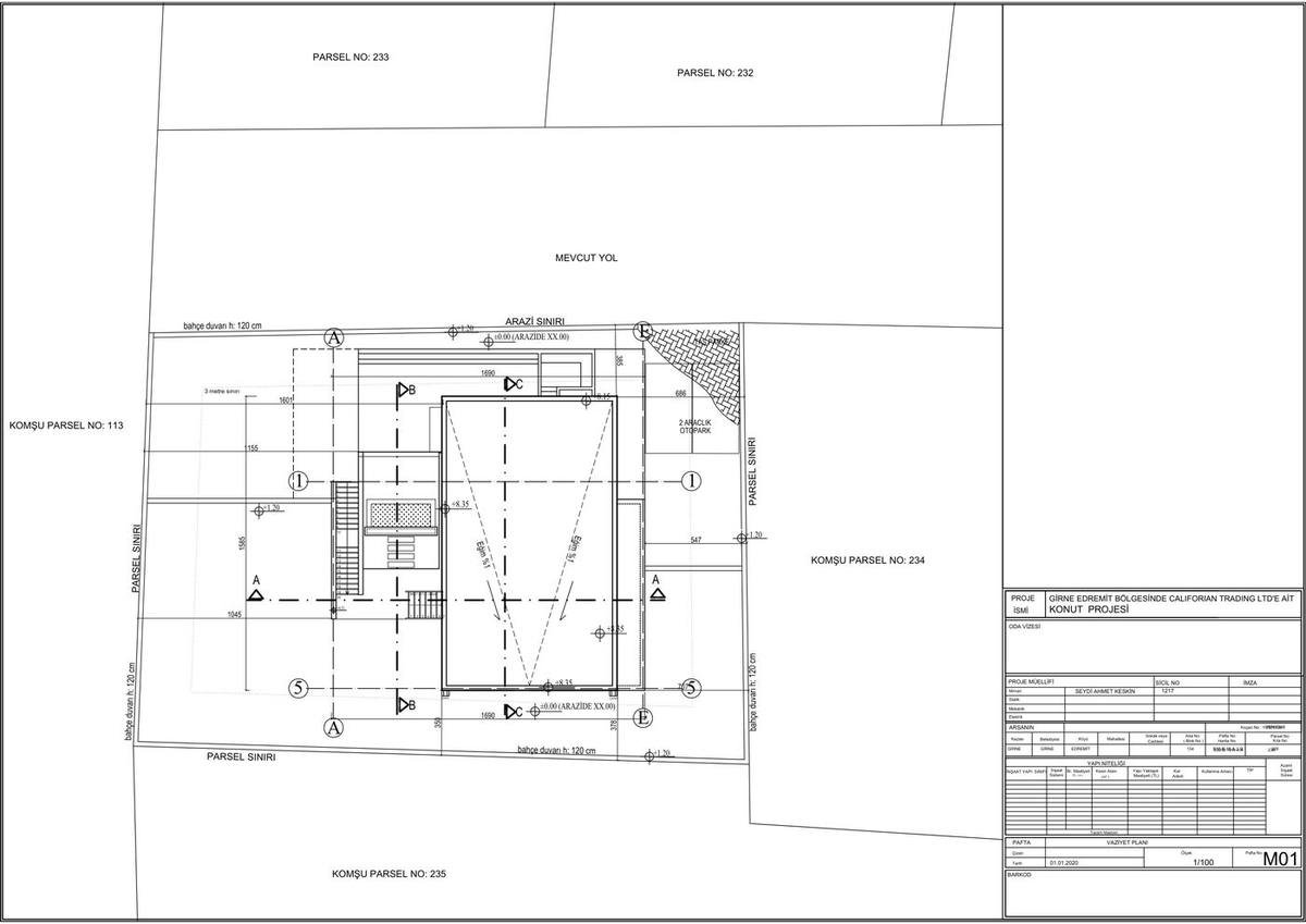 Edremit Villas floor plan 1