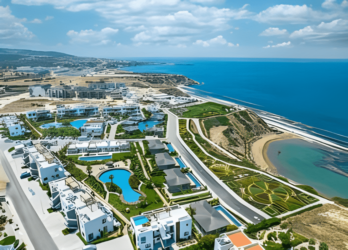 top view of Northern Cyprus